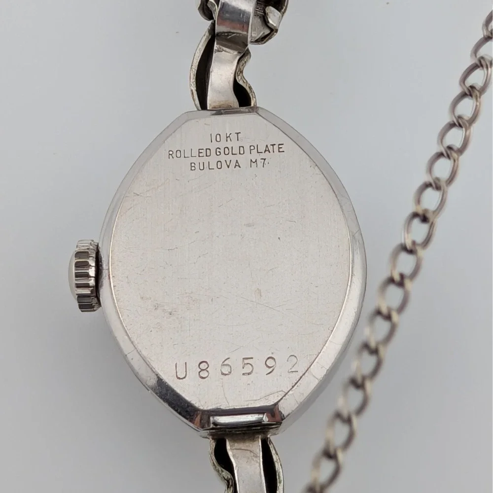 1967 Bulova 23J Manual Wind Diamond Watch 10K RGP Gold Filled Bracelet 6